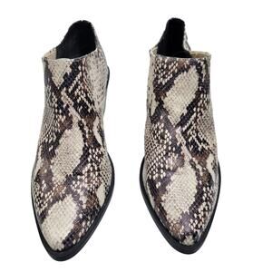 Steve Madden Women's Tan & Brown Snake Print Bootie Size 7.5M 81924-2695